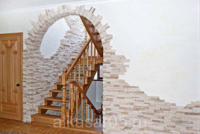 Способы укладки и декорирования арки декоративным камнем, преимущества  отделки арки камнем
