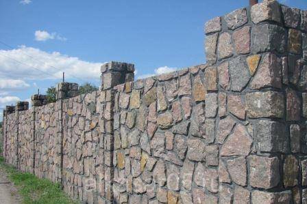 Каменный забор своими руками
